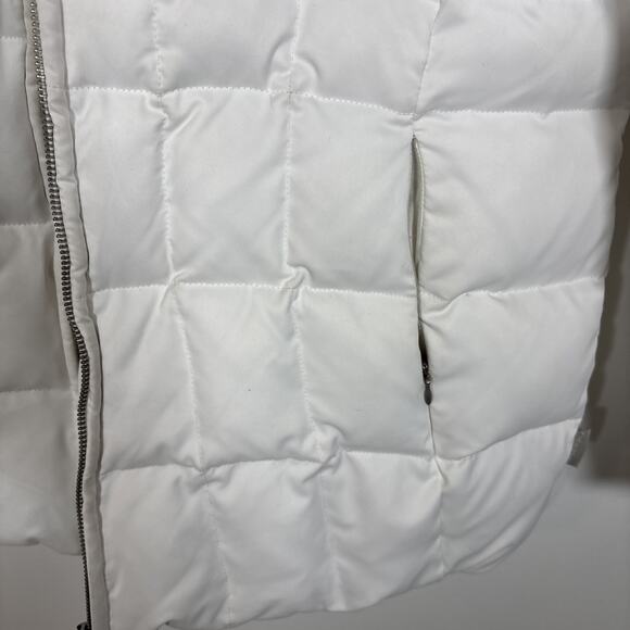 Calvin Klein Puffer Duck Down Feather Jacket Coat Large White Warm Winter - Picture 6 of 8
